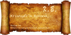 Kristyán Botond névjegykártya