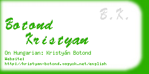 botond kristyan business card